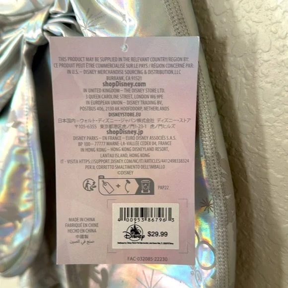 Disney 100 girls skirt skort 12/14. Metallic silver. Mickey Minnie Pluto NEW - Picture 5 of 8
